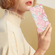 Klapkové puzdro pre Samsung Galaxy A25 5G, Wallet Marble, ružové + 9H sklo