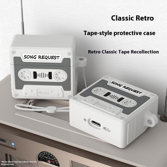Retro silikónové kazetové puzdro pre Apple AirPods Pro 3