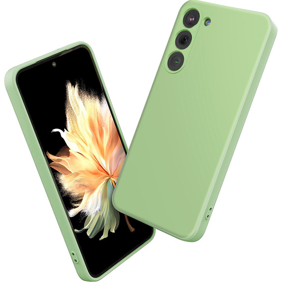 Obal na mobil pre Samsung Galaxy S23 5G, Silicone Lite, zelený