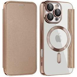 Klapkové puzdro pre iPhone 16 Pro Max, RFID Wallet MagSafe CamShield, zlaté