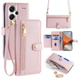 Klapkové puzdro pre Xiaomi Redmi Note 13 Pro+, Wallet Zipper Pocket, ružové
