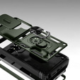 Puzdro pre Samsung Galaxy S25 Ultra, KickStand Camera Lens, tmavozelené