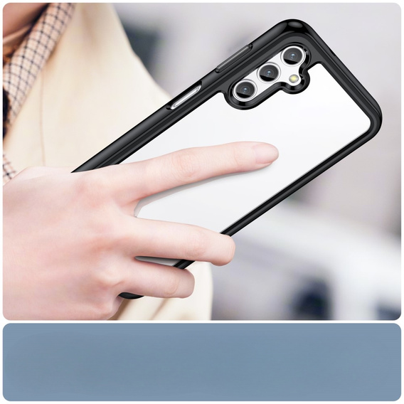 Obal na mobil pre Samsung Galaxy A14 4G/5G, Fusion Hybrid, transparentné / čierne