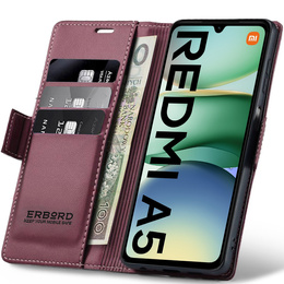 ERBORD Lesklá peňaženka Litchi s chlopňou pre Xiaomi Redmi A5