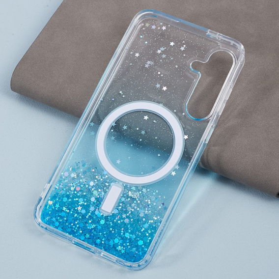 Puzdro pre Samsung Galaxy S24, Glittery, pre MagSafe, modré