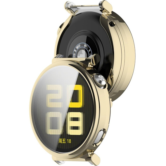 Puzdro 2v1 s ochranou displeja pre Huawei Watch GT 5 41mm, zlaté