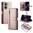 Klapkové puzdro pre Xiaomi Poco X7 Pro 5G, Wallet Zipper Pocket, ružové