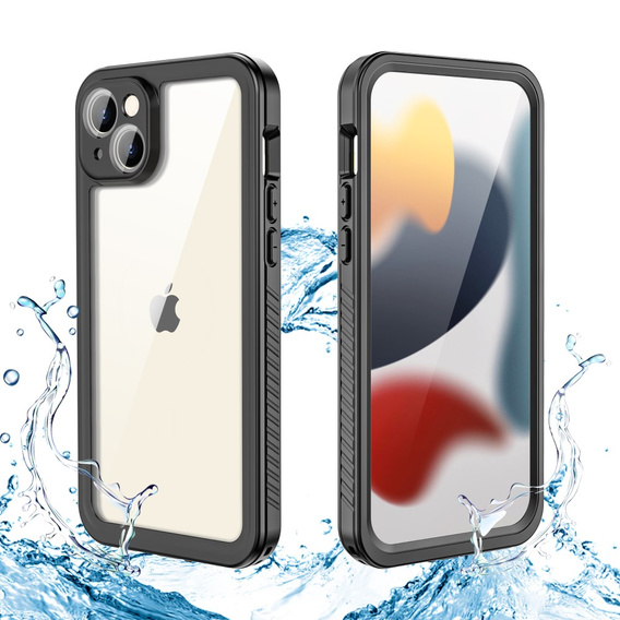 Vodotesné puzdro IP68 pre iPhone 15 Plus, Redpepper, čierne