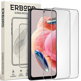 2x tvrdené sklo pre Xiaomi Redmi Note 12 4G/5G / POCO X5 5G, ERBORD 9H Hard Glass na displeji