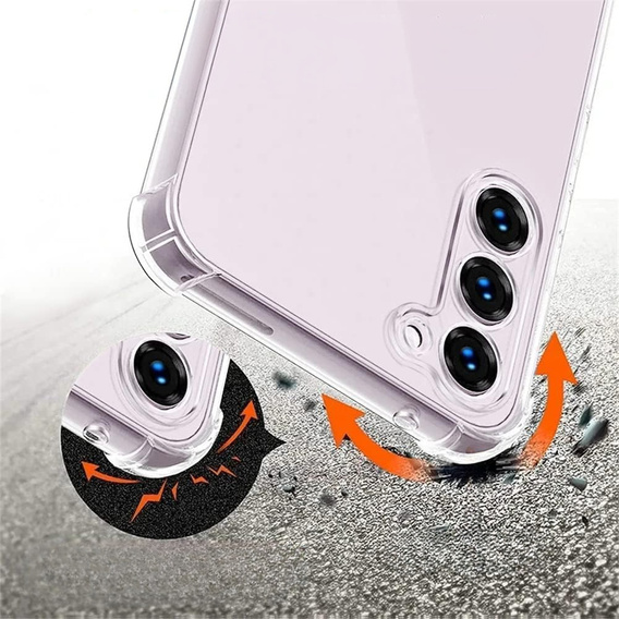 Obal na mobil pre Samsung Galaxy S24 FE, Dropproof, priehľadné