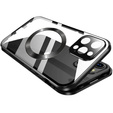 Magnetické puzdro Dual Glass MagSafe pre iPhone 16 Pro Max, čierne