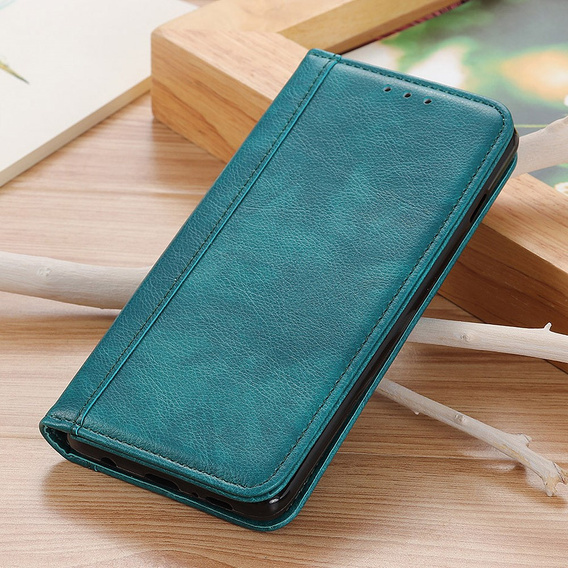 Flipové puzdro pre Motorola Moto E13, Split Leather, zelený