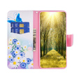 Klapkové puzdro pre Samsung Galaxy M34, Wallet, butterfly & flowers, biele