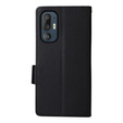 Obal na mobil pre HTC U24 Pro 5G, Wallet Litchi Leather, čierne