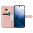 Klapkové puzdro pre Xiaomi 14T Pro, Mandala, ružové rose gold