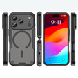 Puzdro pre iPhone 17 Pro Max, pre MagSafe, pancierované, čierne
