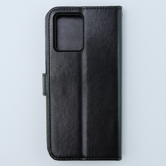 Klapkové puzdro pre Motorola Moto G54 5G, Crazy Horse Wallet, čierne