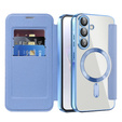 Klapkové puzdro pre Samsung Galaxy A56, RFID Wallet MagSafe CamShield, modré