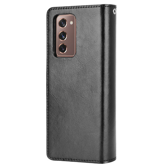 Klapkové puzdro pre Samsung Galaxy Z Fold 2 5G, Crazy Horse Wallet, čierne