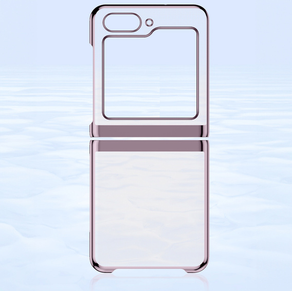 Puzdro pre Samsung Galaxy Z Flip7 FE / Z Flip6, PC Case, transparentné / ružové