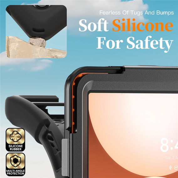 Puzdro s podstavcom a ramenným popruhom pre Samsung Galaxy Tab A11+