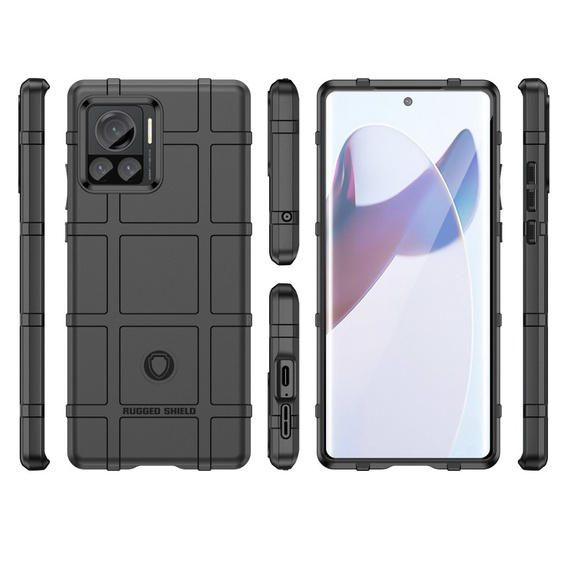 Obal na mobil pre Motorola Edge 30 Ultra 5G, Rugged Shield, čierne