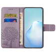 Klapkové puzdro pre Motorola Moto E22 / E22i, Wallet, tree i sowy, fialové