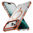 Obrnené puzdro MagSafe číre s oranžovými stranami pre iPhone 17 Pro Max