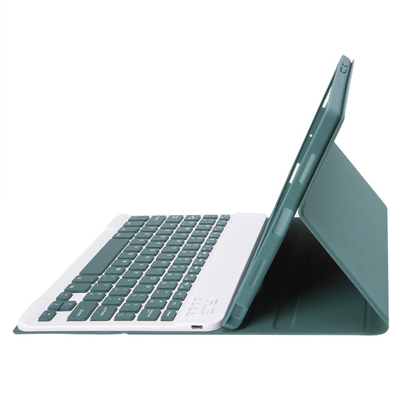 Puzdro + klávesnica Apple iPad Air 11" 6 gen. 2024, Leather Pen Slot, tmavozelené