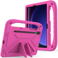 Detské puzdro pre Samsung Galaxy Tab S10 Lite / S10 FE / S9 FE, s rukoväťou, ružové
