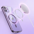 Puzdro pre iPhone 11, Electro MagSafe, fialové + sklo na displej