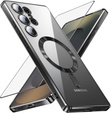 Puzdro pre Samsung Galaxy S25 Ultra, Electro MagSafe, čierne + sklo na displej