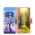 Klapkové puzdro pre Xiaomi 13 Lite, Wallet, tree & owls, modré