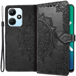 Klapkové puzdro pre Infinix Hot 30i, Mandala, čierne