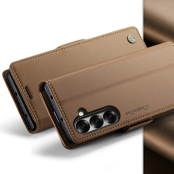 CASEME Litchi Wallet flipové puzdro pre Samsung Galaxy Z Fold7 5G