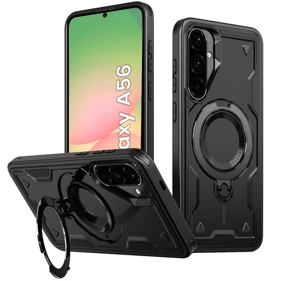 Puzdro pre Samsung Galaxy A56, Military MagSafe, čierne