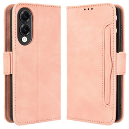 Klapkové puzdro pre Samsung Galaxy S25 Edge, Card Slot, ružové