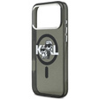 Karl Lagerfeld IML Glitter Karl & Choupette Sketch Logo MagSafe puzdro pre iPhone 17 Pro Max