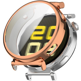 Puzdro 2v1 s ochranou displeja pre Huawei Watch GT 5 Pro 42mm, ružové rose gold