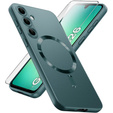 Puzdro pre Samsung Galaxy A26, ColorMag, pre MagSafe, zelený + tvrdené sklo 9H