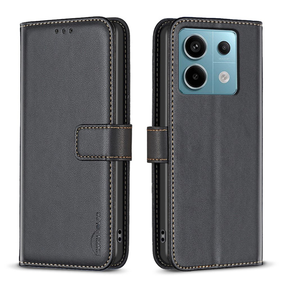 Klapkové puzdro pre Xiaomi Redmi Note 13 Pro 5G, BINFEN Wallet, čierne