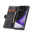 CASEME puzdro pre Samsung Galaxy Note 20 Ultra, Leather Wallet Case, čierne