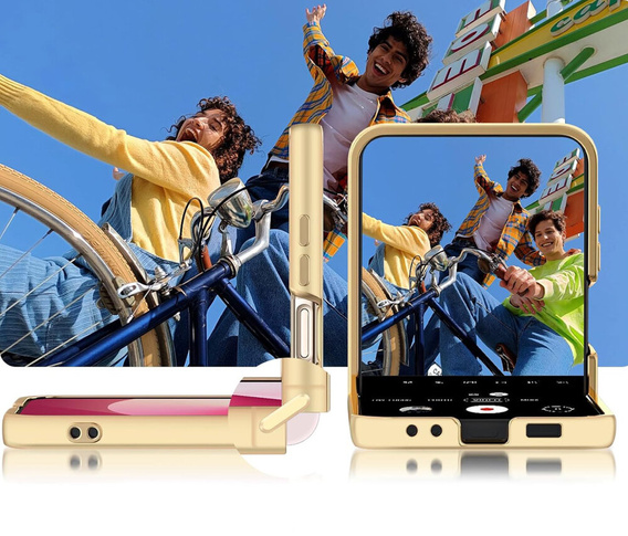 Obal na mobil pre Samsung Galaxy Z Flip7 FE / Z Flip6, Electro Ring, ružové