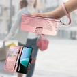 Klapkové puzdro pre Xiaomi Redmi 15C 4G/LTE, Butterfly, ružové rose gold