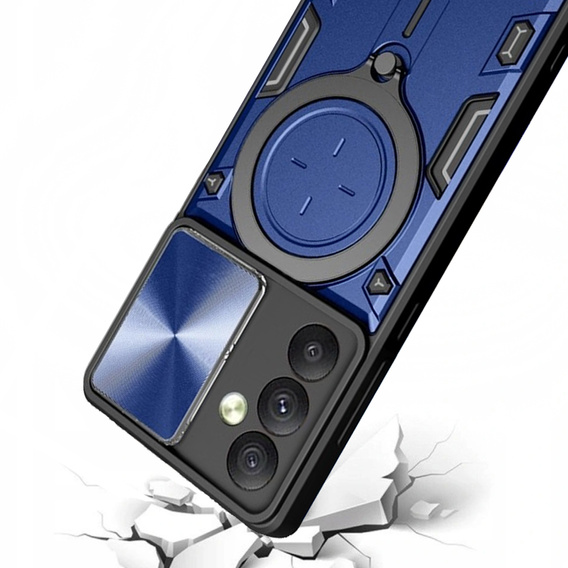 Pancierované puzdro pre Samsung Galaxy A54 5G, CamShield Slide, modré