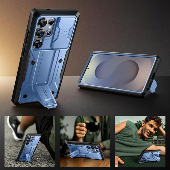 Odolné puzdro pre Samsung Galaxy S25 Ultra – Tongate MECH Series Clip, čierne