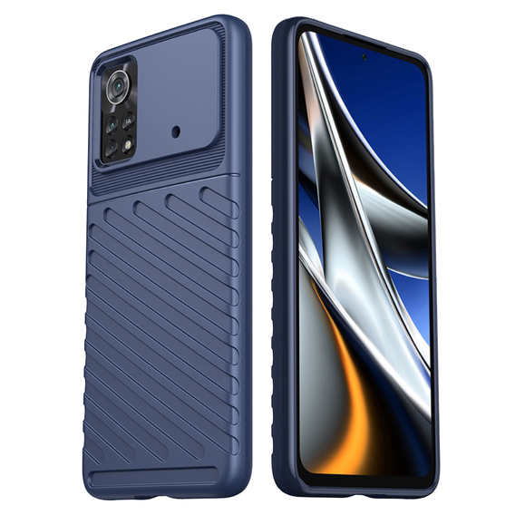 Obal na mobil pre Xiaomi Poco X4 Pro 5G, Thunder, modré