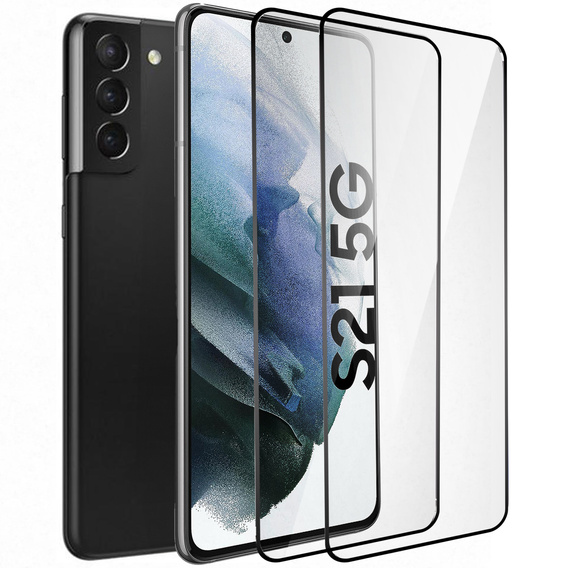 2x tvrdené sklo pre Samsung Galaxy S21, ERBORD 3D pre celý displej