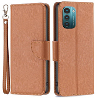 Klapkové puzdro pre Nokia G11 / G21, Litchi Wallet Case, hnedé