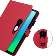 Puzdro pre iPad 10.2" 2021/2020/2019 (9/8/7 gen.), s chlopňou, animal, červené